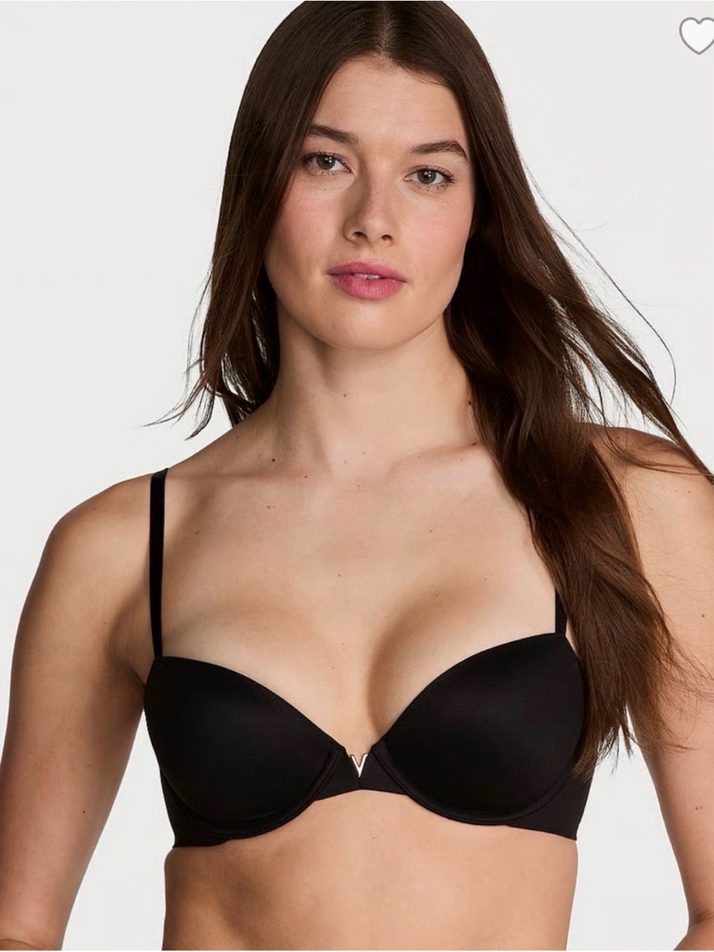 Victoria Secret Black Lightly Lined Plunge Demi Bra size 34C NWOT
